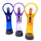 TOHMR Battery Powered Water Misting Fan Handheld Outdoors Personal Spray Fans - Set of 3 (Blue/Purple/Yellow)
