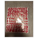 uxcell 3 Sheet 252 Pcs Letter Number Stickers Kit, 1 Inch Self Adhesive Vinyl Cursive Alphabet Decals Script for Mailbox Sign DIY Crafts Decor, Fuchsia