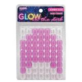 Donna Glow in The Dark Jumbo Size Bracelet Making Kit with Pony Beads and Clay Beads for DIY Hair Braiding, LAVENDER Color 1PC