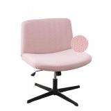 LavishCover Armless Chair Cover Office Desk Chair Cover, Waterproof and Elastic Criss Cross Chair Cover, Exquisite Vanity Chair Cover,Mid Back Wide Seat Accent Chair Covers(Pink,T-type,Just the Cover)