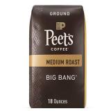 Peet s Coffee Big Bang Premium Medium Roast Ground Coffee  Arabica  18 oz