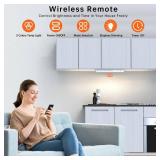 LED Closet Light with Charging Station, 6 Pcs 3 Color Temperatures 30LEDs Dimmer Rechargeable Motion Sensor Under Cabinet Lighting with Remote Control, Wireless Stick-on Night Light for Kitchen