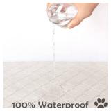 Fuguitex Waterproof Dog Blanket Bed Cover Dog Crystal Velvet Moroccan Fuzzy Cozy Plush Pet Blanket Throw Blanket for Couch Sofa(82 * 102 inch, Cream+Beige)