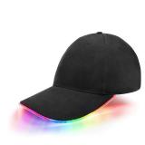 JIGUOOR LED Hat Light Up Baseball Cap Flash Glow Party Hat Rave Accessories for Festival Club Stage Hip-hop Performance (Battery Powered, Multicolour)