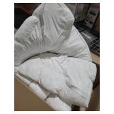 Premium Duck Feather Bed Mattress Topper 100% Cotton Memory Foam Mattress Topper 2500GSM Overfilled Pillow Top Luxury Hotel Collection (full)