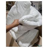 Premium Duck Feather Bed Mattress Topper 100% Cotton Memory Foam Mattress Topper 2500GSM Overfilled Pillow Top Luxury Hotel Collection (full)