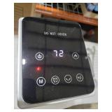 Space Heater for Indoor Use, 31\"\" Ceramic Heater with 3D Flame for Large Room,1500W Electric Heater with Thermostat, Tower Heater (no remote) powers on