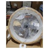 Low Profile Ceiling Fans with Lights, 20\" Wooden Flush Mount Reversible Bladeless Ceiling Fans with Light