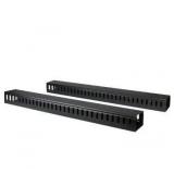 StarTech.com Vertical Cable Organizer with Finger Ducts - Vertical Cable Management Panel - Rack-Mount Cable Raceway - 40U - 6 ft (CMVER40UF