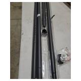 Tension Curtain Rod 51-166 Inch, Extra Long Outdoor Curtain Rod for Patio Window Bathroom