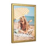 16x24 Wood Frame Gold, Ornate Natural