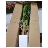 VEVOR Artificial Areca Palm Tree 5 ft, Fake Palm Tropical Plants with White Tall Planter, Faux Floor Silk Plant in Pot, Large Trees for Home Office Living Room Decor House Warming, Indoor Outdoor