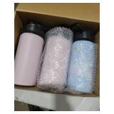 Domensi Aluminum Water Bottle Bulk Reusable Water Bottle, Lightweight Easy Carry Leakproof with Snap Lid Travel Bottles, for Gym Outdoor Sports Cycling Camping Fishing 12pcs.
