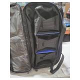 BOSSTIN 3-4 Ball Bowling Bags with Wheels, Secure Hook & Loop Fixed Ball Cup & Shoe Compartment (Fits Up to Size 16), Roller with Multi-Pockets