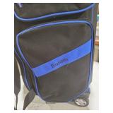 BOSSTIN 3-4 Ball Bowling Bags with Wheels, Secure Hook & Loop Fixed Ball Cup & Shoe Compartment (Fits Up to Size 16), Roller with Multi-Pockets