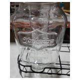 Lallisa 2 Pcs 2 Gallon Glass Drink Dispenser with Stand and Lid