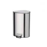 Joseph Joseph EasyStore Luxe Stainless Steel 5 Liter Pedal/1.3 Gallon Trash Can with Bin Liner Storage, Soft-Close Lid, Removable Inner Bucket, for Bathroom, Bedroom, Office