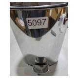 Joseph Joseph EasyStore Luxe Stainless Steel 5 Liter Pedal/1.3 Gallon Trash Can with Bin Liner Storage, Soft-Close Lid, Removable Inner Bucket, for Bathroom, Bedroom, Office
