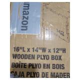 Plyo Box, 3-in-1 Wooden Box Jumps for Home Gym (12/14/16 in)