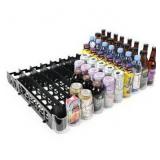 Visi-FAST Spring Push Drink Dispenser, Refrigerator Organizers and Storage for 12/16 oz Beverages, Bottles, and Cans, Drink Dispenser for Fridge, Commercial and Home,