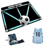 Football Footstep Training Mat for All Levels, Soccer Practice Equipment for Kids, Non-Slip, Silent, Agility Tool