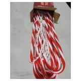 12pcs 35 Inch Inflatable Christmas Candy Cane for Christmas Decorations, Outdoor Holiday Decorations by QIFU powers on