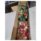 4ft Artificial Christmas Tree with Lights and Ornaments, Small Prelit Xmas Tree with Hanging Balls (8 Modes) for Home Holiday Decoration, Gold+Red+Green