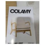 COLAMY Mid Century Modern Accent Chair with Lumbar Pillow, Relaxing Armchair with Solid Wood Frame & Soft Cushion, Reading Leisure Chair for Living Room Beige