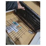 MidWest Homes for Pets 30-Inch Two-Door iCrate Folding Dog Crate with Divider Panel, Leak-Proof Tray & Secure Latches Metal Wire Kennel for Medium Breeds Portable, Durable & Easy to Assemble