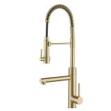 KRAUS Artec Pro 2-Function Commercial Style Pre-Rinse Kitchen Faucet with Pull-Down Spring Spout and Pot Filler in Spot Free Antique Champagne Bronze missing parts
