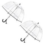 RONIARE Kids Clear Bubble Umbrellas for Rain Dome Windproof Umbrella for Kid Girls and Boys 2pcs.