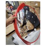 RELIANCER 32\" Convex Security Mirror,Curved Safety Traffic Road Driveway Mirror