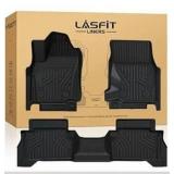 LASFIT Floor Mats for Toyota Tacoma 2024 2025 2026 Double Cab Auto Trans (Not fit Hybrid) All Weather Floor Liner for Tacoma TRD/SR/SR5/limited TPE Custom Fit Car Mats Front&Rear 2 Row Mats