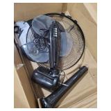 Amazon Basics 16\" Pedestal Fan, Floor Fan, Standing Fan for Bedroom, Living Room, Office, with 3 Speeds, 3 Modes, Timer, Dual-Layered Blades, Adjustable Height, Tilt Head, 60W, Black