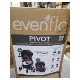 Evenflo Pivot Modular Travel System with LiteMax Infant Car Seat with Anti-Rebound Bar - Casual Gray