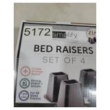 Simplify Bed Riser - Bed Lifters - Furniture Risers for Bed, Chairs, Tables - Black - Pack of 4-6 Inch Long
