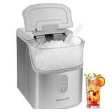 Frigidaire Countertop Crunchy Chewable Nugget Ice Maker, Compact, 33lbs per Day, Metallic Finish missing ice container