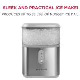 Frigidaire Countertop Crunchy Chewable Nugget Ice Maker, Compact, 33lbs per Day, Metallic Finish missing ice container