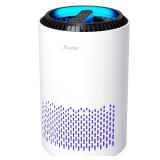 AROEVE Air Purifiers for Bedroom Home, 3 Layer Filter for Smoke Pollen Allergies Pet Dander Odor, Sleep Mode for Better Sleep, Energy Saving, 3 Speeds, Timer for Office, Dorm, Kitchen, MK01, White