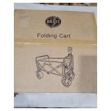Heavy-Duty Collapsible Wagon Cart, Foldable Utility Cart with Extra Large Capacity and Drink Holders for Shopping, Camping, Grocery, Sports