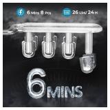 Countertop Ice Maker Machine, 8 Ice Cubes in 6 mins, 26lb/Day Ice with 2 Sizes- Portable Mini, Energy Saving & Basket/Scoop for Home/Party/Travel/Camping/Bar,Black