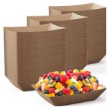 JOLLY CHEF 2lb Paper Food Trays, 1000 Pack Disposable Paper Boat, Serving Boats, Food Holder Trays for Snacks French Fries Nachos Hot Dog Tacos BBQ Party
