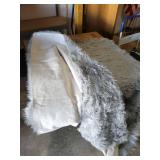 Goolela 6 x 9 Area Faux Fur Fluffy Grey Washable Shag Plush Soft Rectangle Rug for Living Room and Bedroom