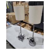 Buffet Lamps, Table Lamps Set of 2-30\" H Tall with Sturdy Metal Bases & Textured Linen Shades - UL Certified, Ideal for Creating a Cozy Vibe in Living Rooms, Dining Rooms & Entryways (Rustic