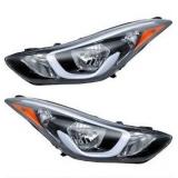 Headlight Assembly Compatible with 2014 2015 2016 Hyundai Elantra w/Bulbs Halogen Headlamp(right