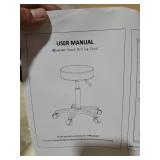 Rolling Salon Stool Chair with Back Support Hydaulic Height Adjustable on Swivel Wheels