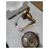 Pathson Hardwired Wall Sconce with White Globe, Brass Bathroom Vanity Light with On Off Switch, Vintage Wall Light Fixtures for Living Room Loft Hallway