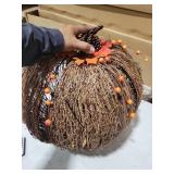 1 Pcs Rattan Lighted Pumpkin Fall Decorations Artificial Rattan Pumpkin Lanterns LED Fall Lighted Harvest Indoor Outdoor Halloween Thanksgiving Decor Porch (Brown,18 Inch)