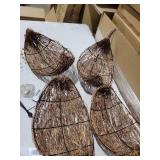 1 Pcs Rattan Lighted Pumpkin Fall Decorations Artificial Rattan Pumpkin Lanterns LED Fall Lighted Harvest Indoor Outdoor Halloween Thanksgiving Decor Porch (Brown,18 Inch)