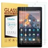 3 Pack) TiKeDa Screen Protector for Amazon Fire HD 10 2019 Tablet 10.1 inch (9th and 7th Generation, 2019 and 2017 Release) Tempered Glass Screen Protector Not fit Fire HD 10 2021 Version